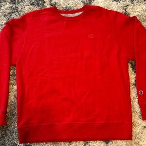 Champion Men's Vibrant Red Crewneck Sweater